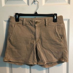 American Eagle Khaki Mid Length Shorts